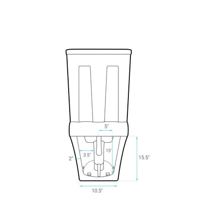 Lamarck Two-Piece Elongated Toilet Dual-Flush 1.1/1.6 gpf