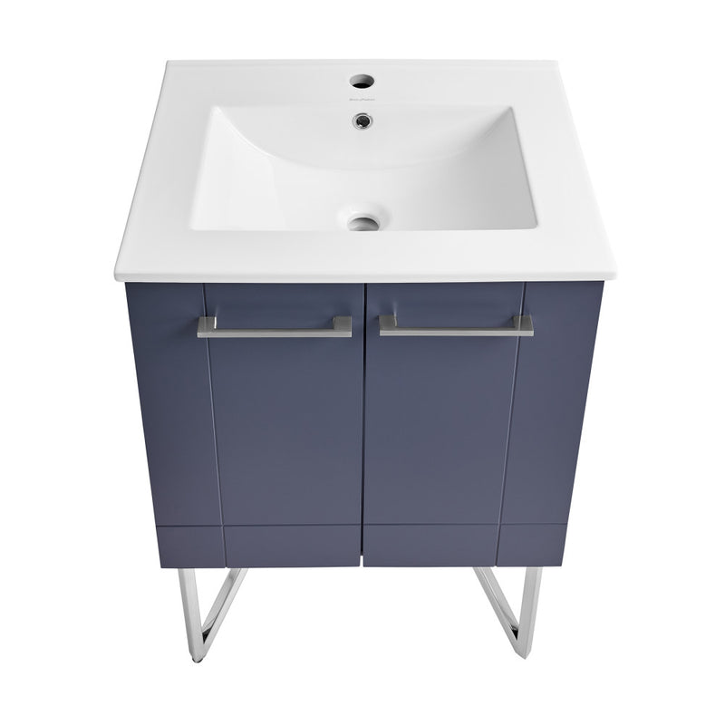 Annecy 24" Freestanding Bathroom Vanity in Purple with Sink Top