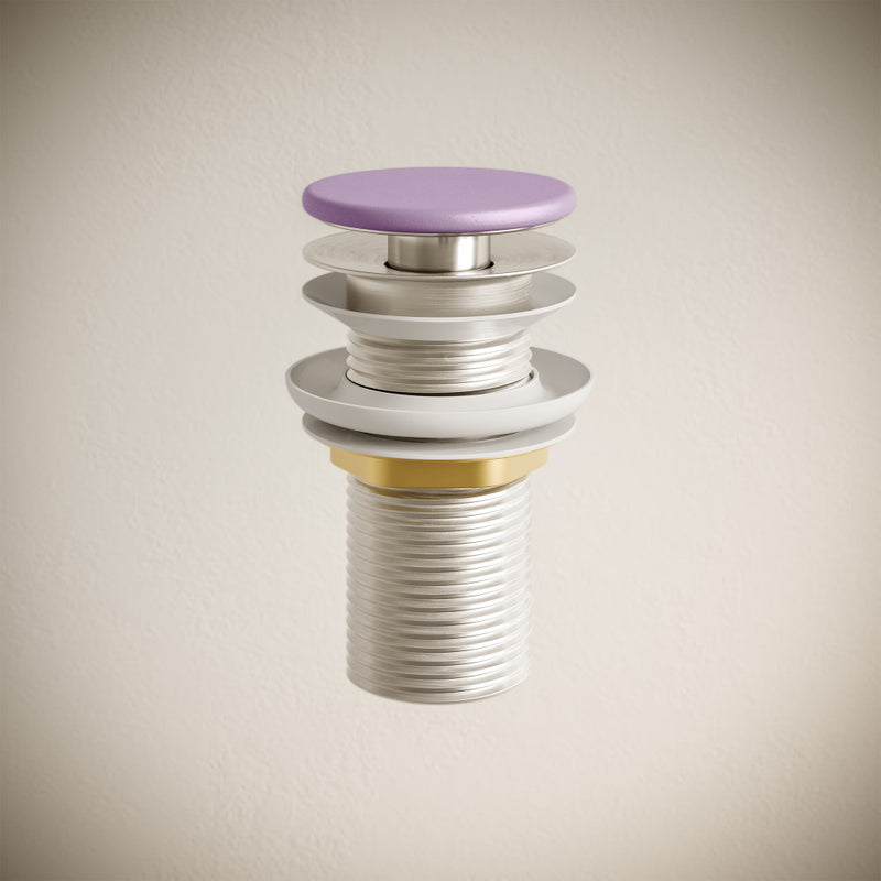 Lisse Concrete Bathroom Sink Non-Overflow Pop Up Drain in Matte Lavender