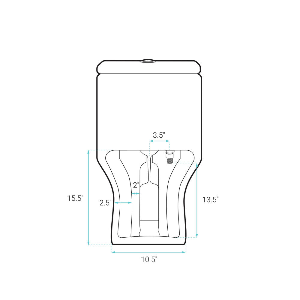 Carre One-Piece Square Toilet Dual-Flush in Matte Gray1.1/1.6 gpf