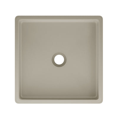 Lisse 15.5" Concrete Square Vessel Sink in Matte Taupe