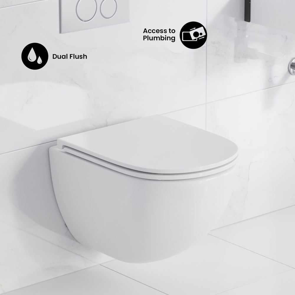 St. Tropez Wall Hung Toilet Bundle (SM-WT449, SM-WC424, SM-WC001C)