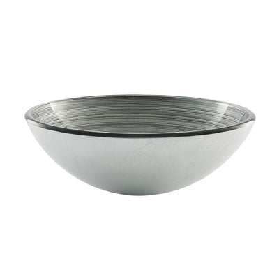 Cascade 16.5 Glass Vessel Sink with Faucet, Smoky Gray