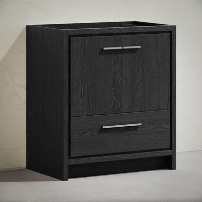 Virage 30" Freestanding Bathroom Vanity in Black Oak without Sink Top