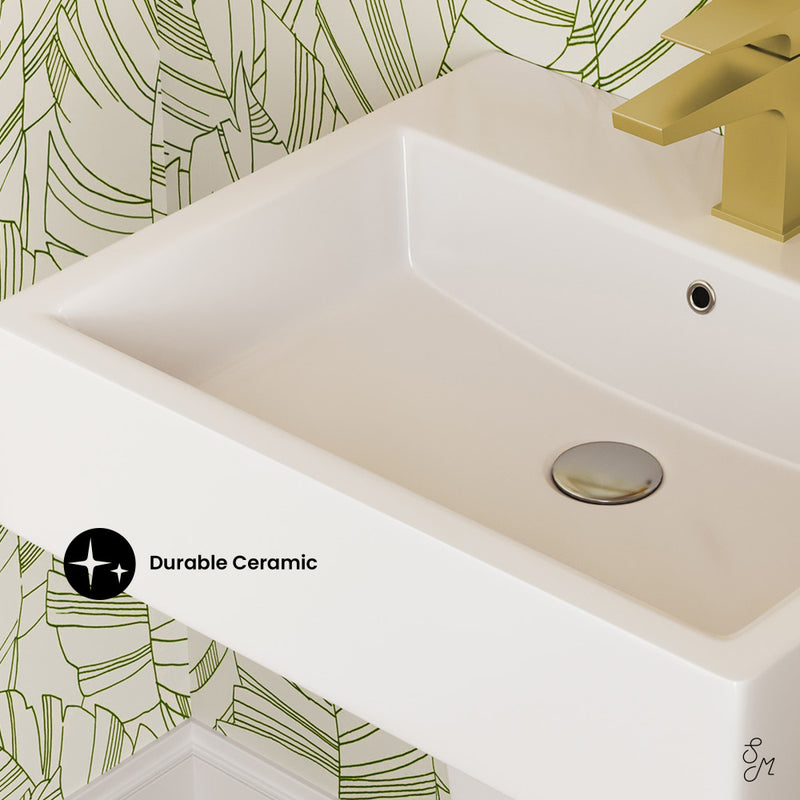 Concorde 21" Two-Piece Wall-Mount Bathroom Sink