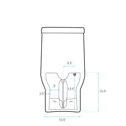 Carre One-Piece Square Toilet Dual-Flush 1.1/1.6 gpf, Touchless