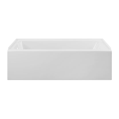 Voltaire 60 x 32 x 18 Skirted Left Drain Soaking Apron Bathtub in Glossy White