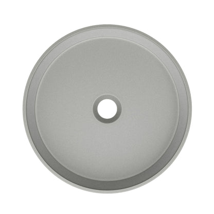 Lisse 14.5" Round Concrete Vessel Bathroom Sink in Dark Gray