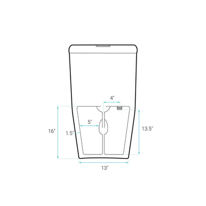 Dreux One Piece Elongated Dual Flush Toilet with 0.95/1.26 GPF in Matte Black