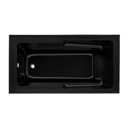 Voltaire 60 x 32 Left Drain Soaking Alcove Corner Apron Bathtub in Matte Black