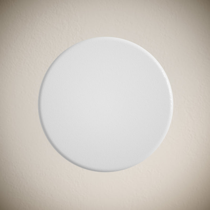 Lisse Concrete Bathroom Sink Non-Overflow Pop Up Drain in Matte White