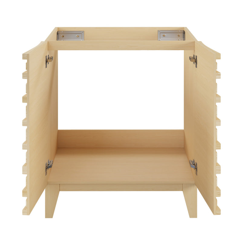 Cascade 30" Freestanding Bathroom Vanity Cabinet without Top in Natural Oak