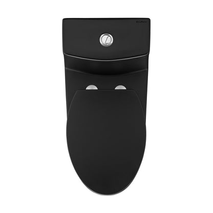 Virage One-Piece Elongated Toilet Vortex Dual-Flush 1.1/1.6 gpf, Matte Black