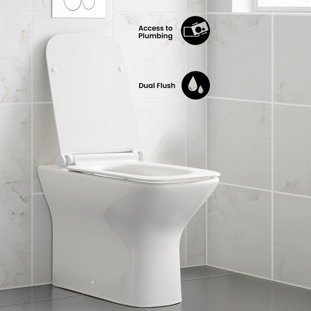 Carre Back-To-Wall Square Toilet Bowl