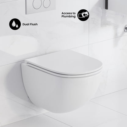 St. Tropez Wall Hung Toilet Bundle (SM-WT449, SM-WC424, SM-WC001C)