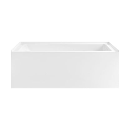 Voltaire 60 x 36 Skirted Right Drain Soaking Apron Bathtub in Glossy White with Integrated Overflow, Drain Included