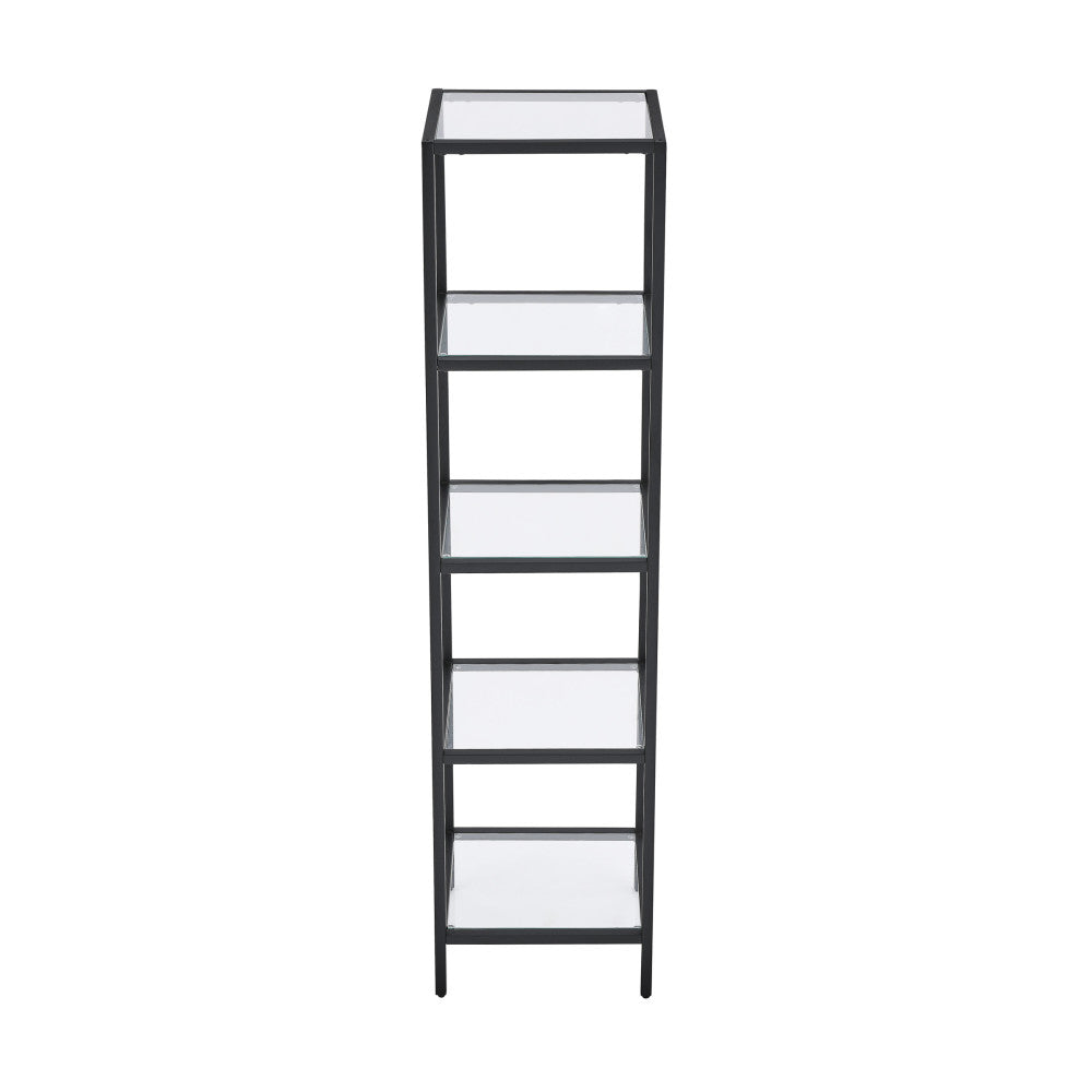 Pierre 16"x65"x14" Freestanding Linen Cabinet in Matte Black