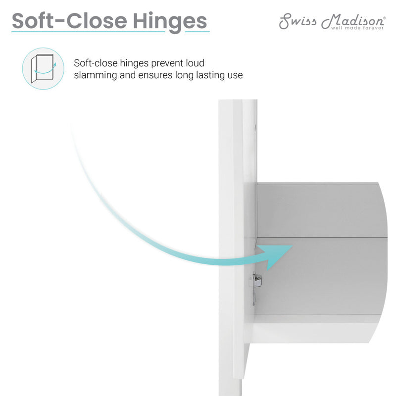 Bastille 24" Freestanding Bathroom Vanity in White with Sink Top