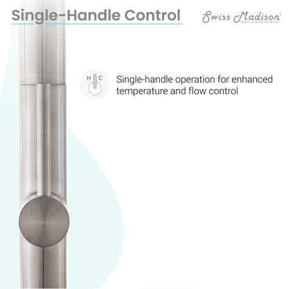 Single-handle pull-down kitchen faucet in brushed nickel with smooth cylindrical design and ergonomic handle.