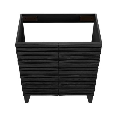 Cascade 30" Freestanding Bathroom Vanity Cabinet without Top in Black Oak