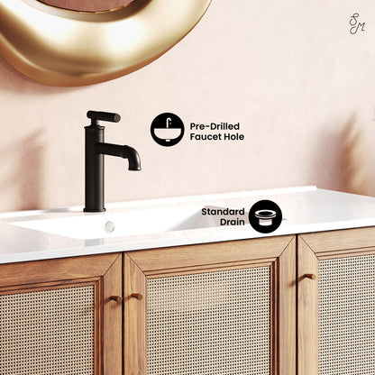 Classe 48" Freestanding Bathroom Vanity in Golden Oak with Sink Top