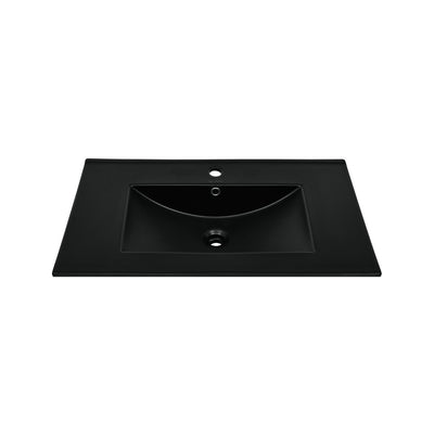30" Vanity Sink Top in Glossy Black