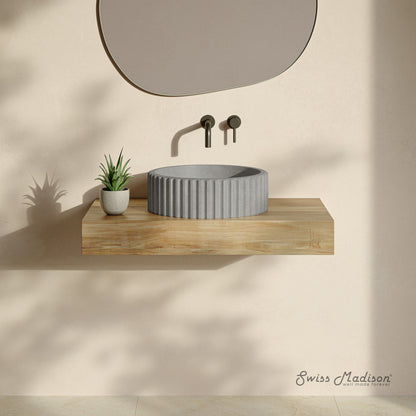 Lafayette 16" Round Concrete Vessel Sink in Gray