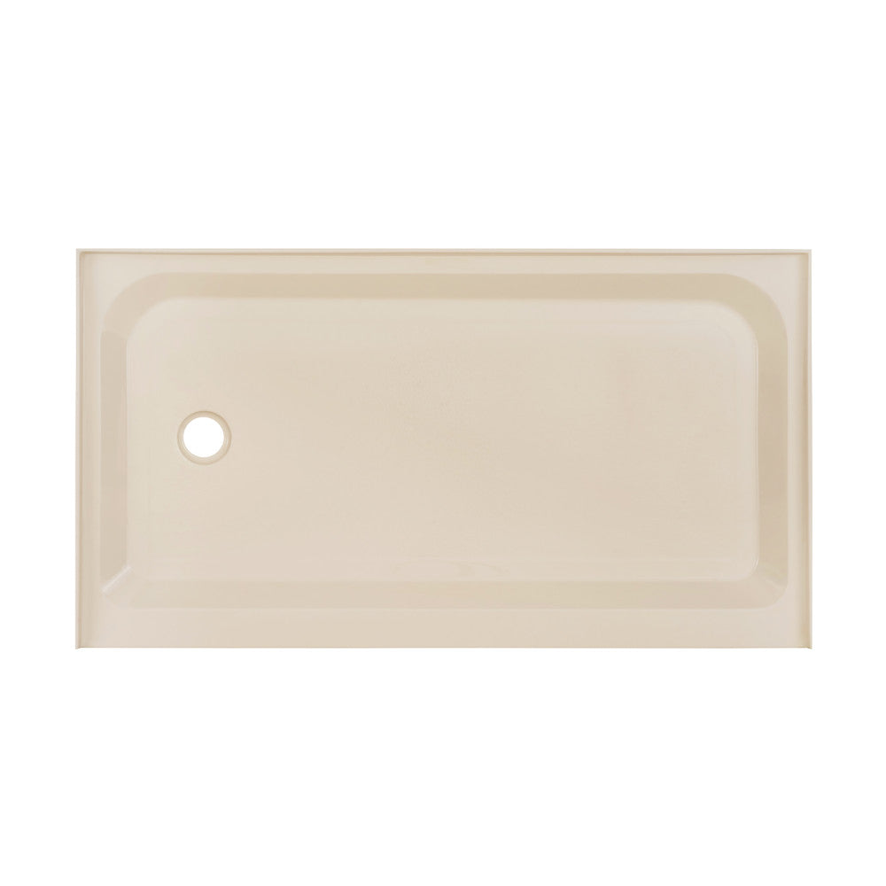 Voltaire 60" x 36" Single-Threshold, Left-Hand Drain, Shower Base in Biscuit