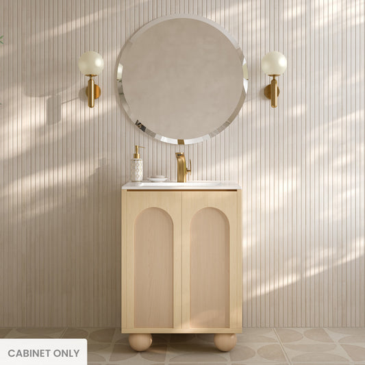 Plaisir II 24" Freestanding Bathroom Vanity Cabinet without Top in Natural Oak