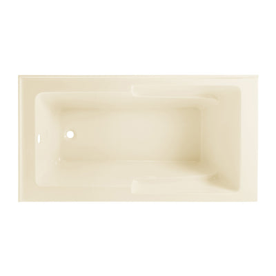 Claire 60 x 32 Left Drain Soaking Alcove Corner Apron Bathtub in Glossy Bisque