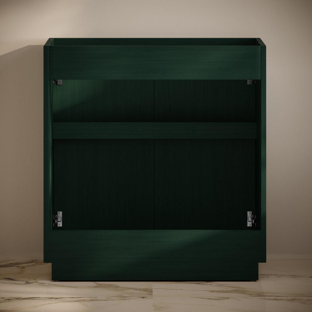 St. Tropez 36" Freestanding Bathroom Vanity Cabinet without Top in Green Oak