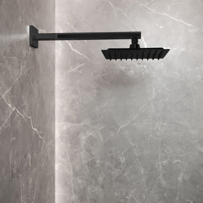 Concorde Single-Handle 1 Spray 8" Wall Mounted Fixed Shower Head in Matte Black (Valve Included)