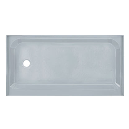 Voltaire 60" x 32" Single-Threshold, Left-Hand Drain, Shower Base in Gray