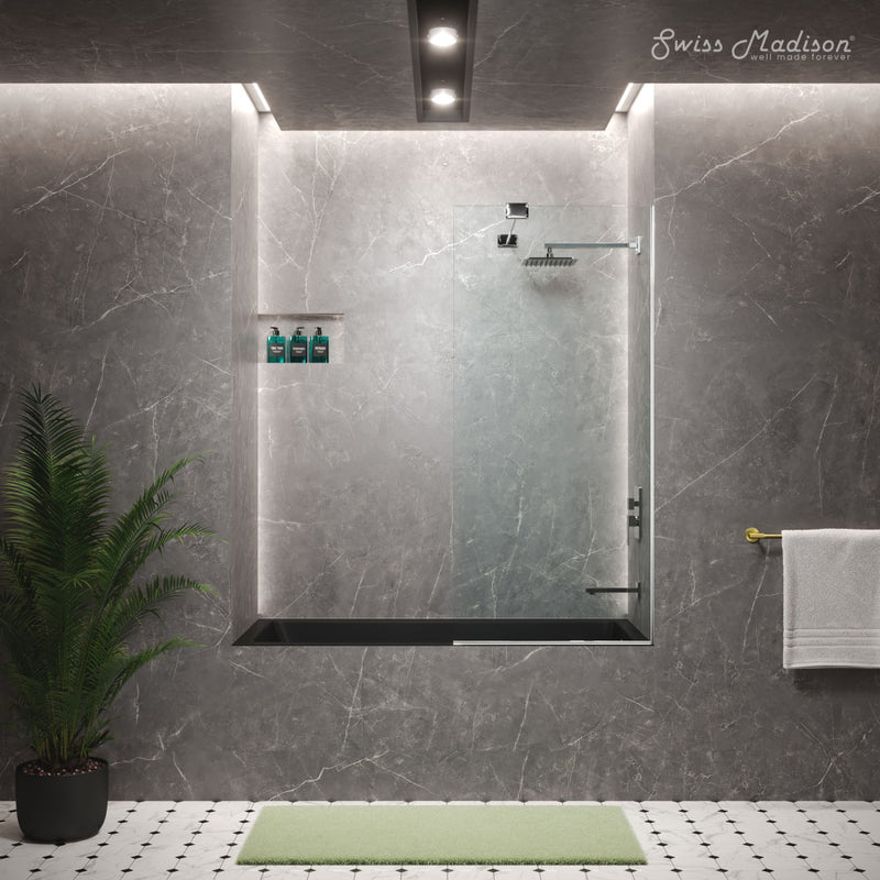 Voltaire 60" x 30" Right-Hand Drain Alcove Bathtub in Matte Black