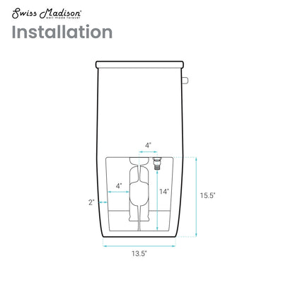 St. Tropez One-Piece 10" Rough-in 1.28 GPF Left Flush Elongated Toilet in Glossy White (6 - Pack)