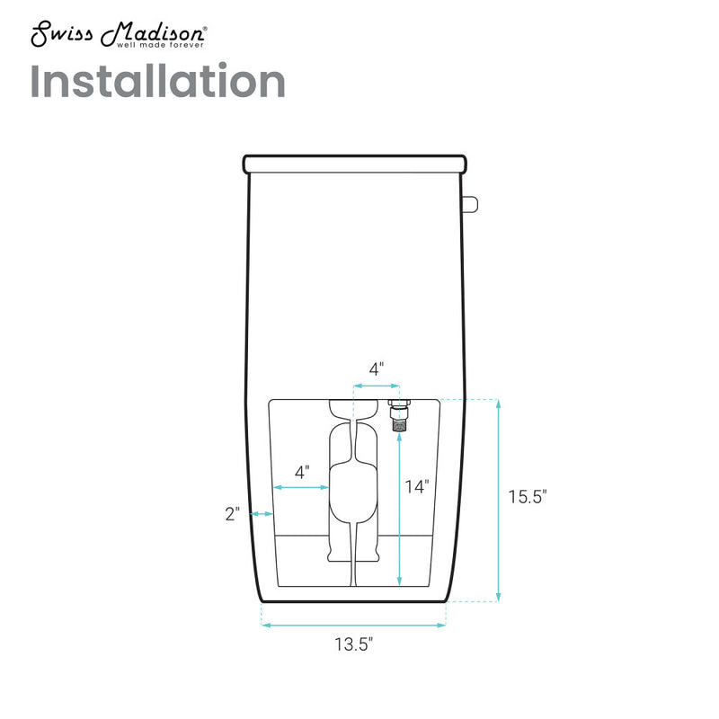 St. Tropez One-Piece 10" Rough-in 1.28 GPF Left Flush Elongated Toilet in Glossy White (6 - Pack)