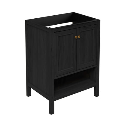 Chateau 24" Freestanding Bathroom Vanity Cabinet without Top in Black Oak