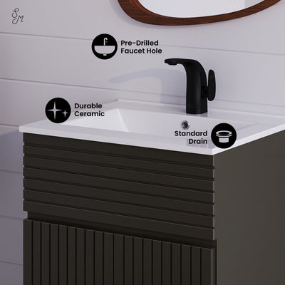 Bernay 24" Bathroom Vanity in Cedar Gray