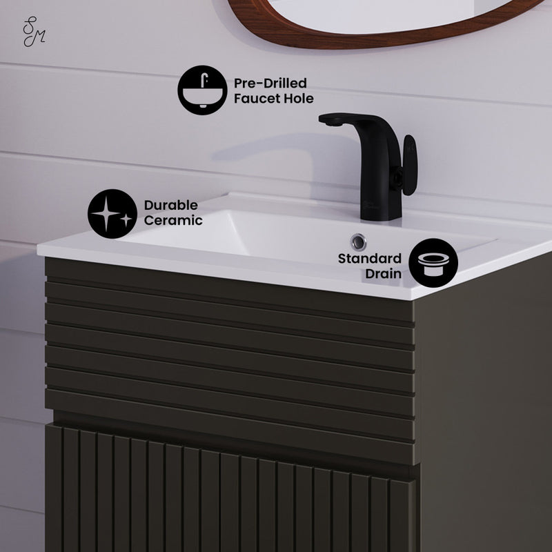 Bernay 24" Bathroom Vanity in Cedar Gray