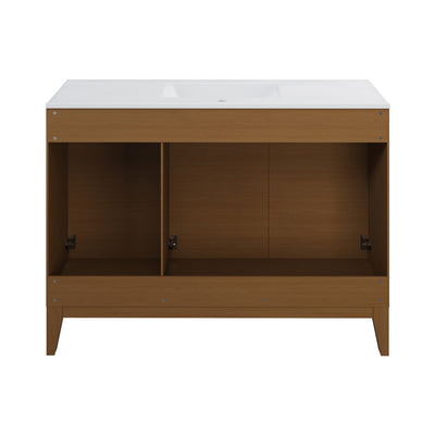 Cascade 48'' Bathroom Vanity in Brown Oak