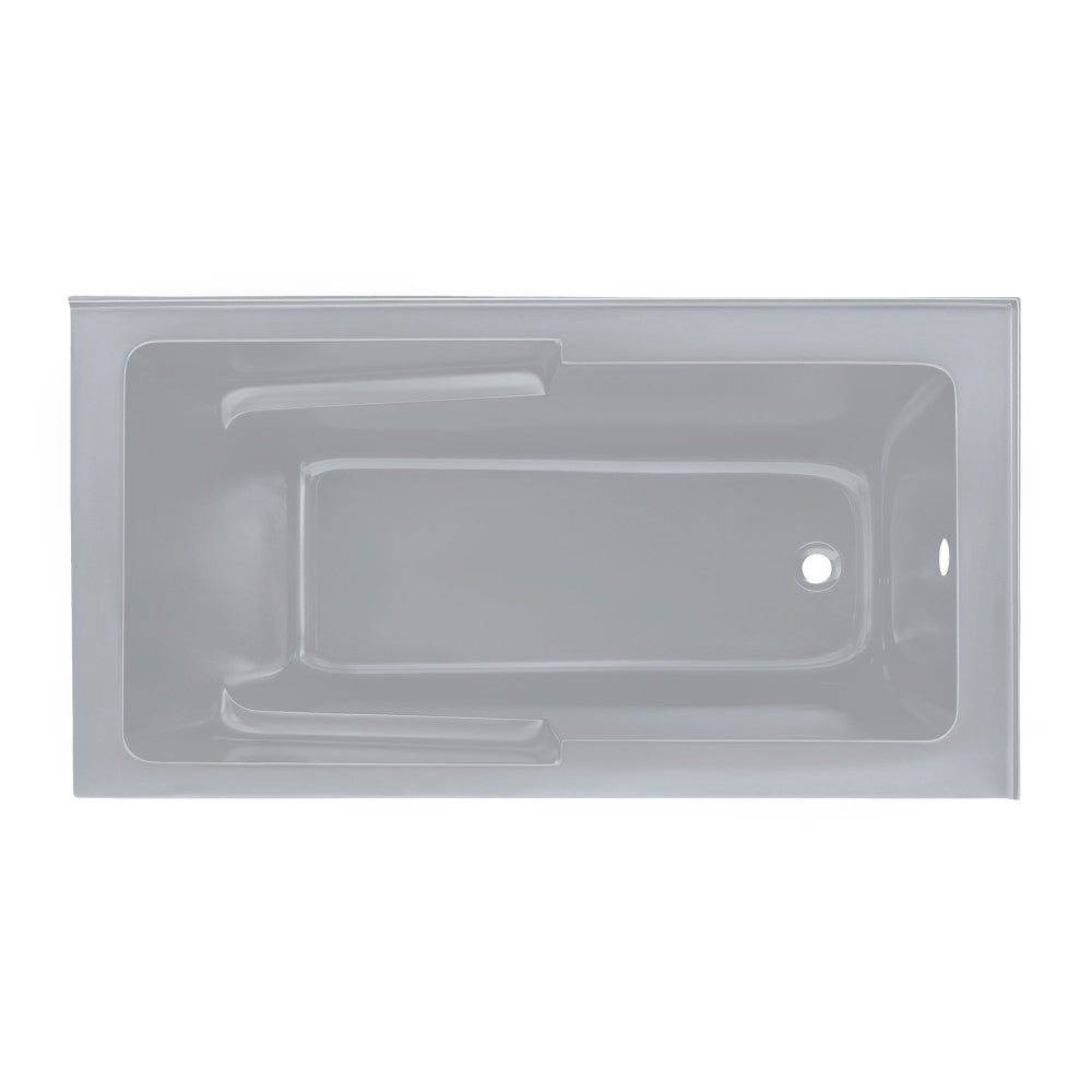 Voltaire 60 x 32 Right Drain Soaking Alcove Corner Apron Bathtub in Matte Gray