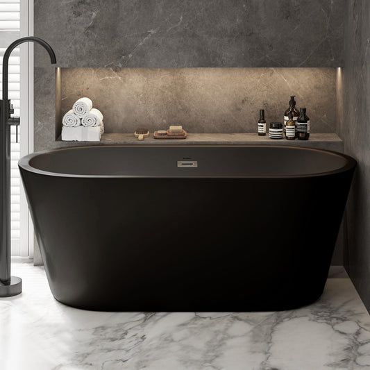 Claire 60" Freestanding Bathtub in Matte Black