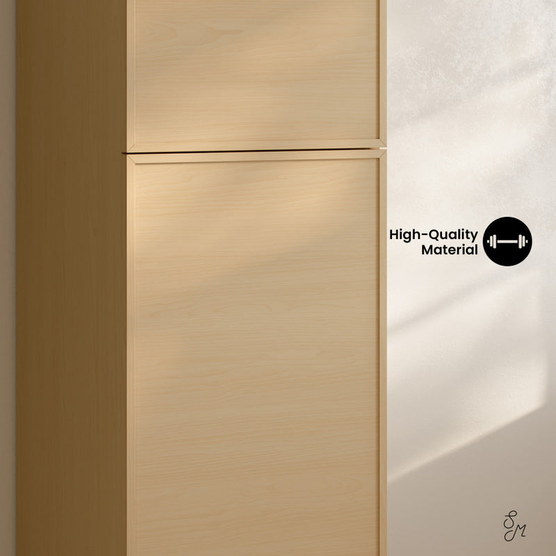 St. Tropez 15 x 15 x 60 Freestanding Linen Cabinet in Natural Oak