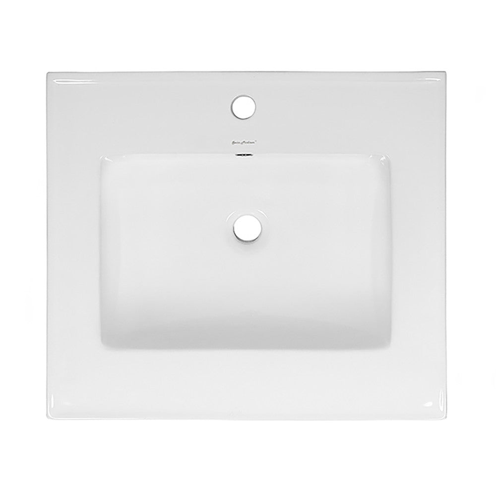 18" Ceramic Square Vanity Sink Top
