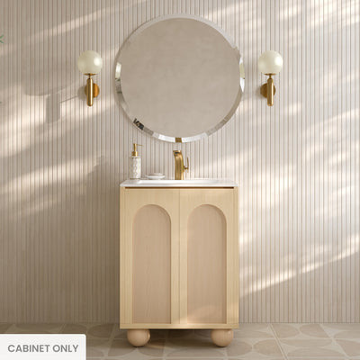 Plaisir II 24" Freestanding Bathroom Vanity Cabinet without Top in Natural Oak