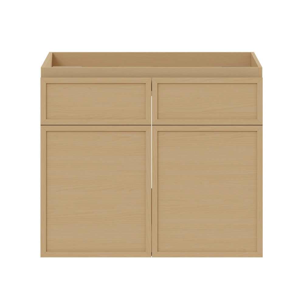 St. Tropez 24" Wall-Mounted Bathroom Vanity Cabinet without Top in Natural Oak
