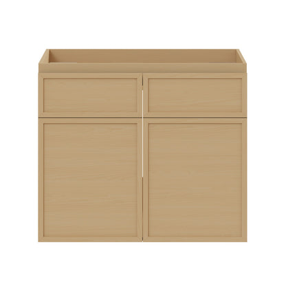 St. Tropez 24" Wall-Mounted Bathroom Vanity Cabinet without Top in Natural Oak