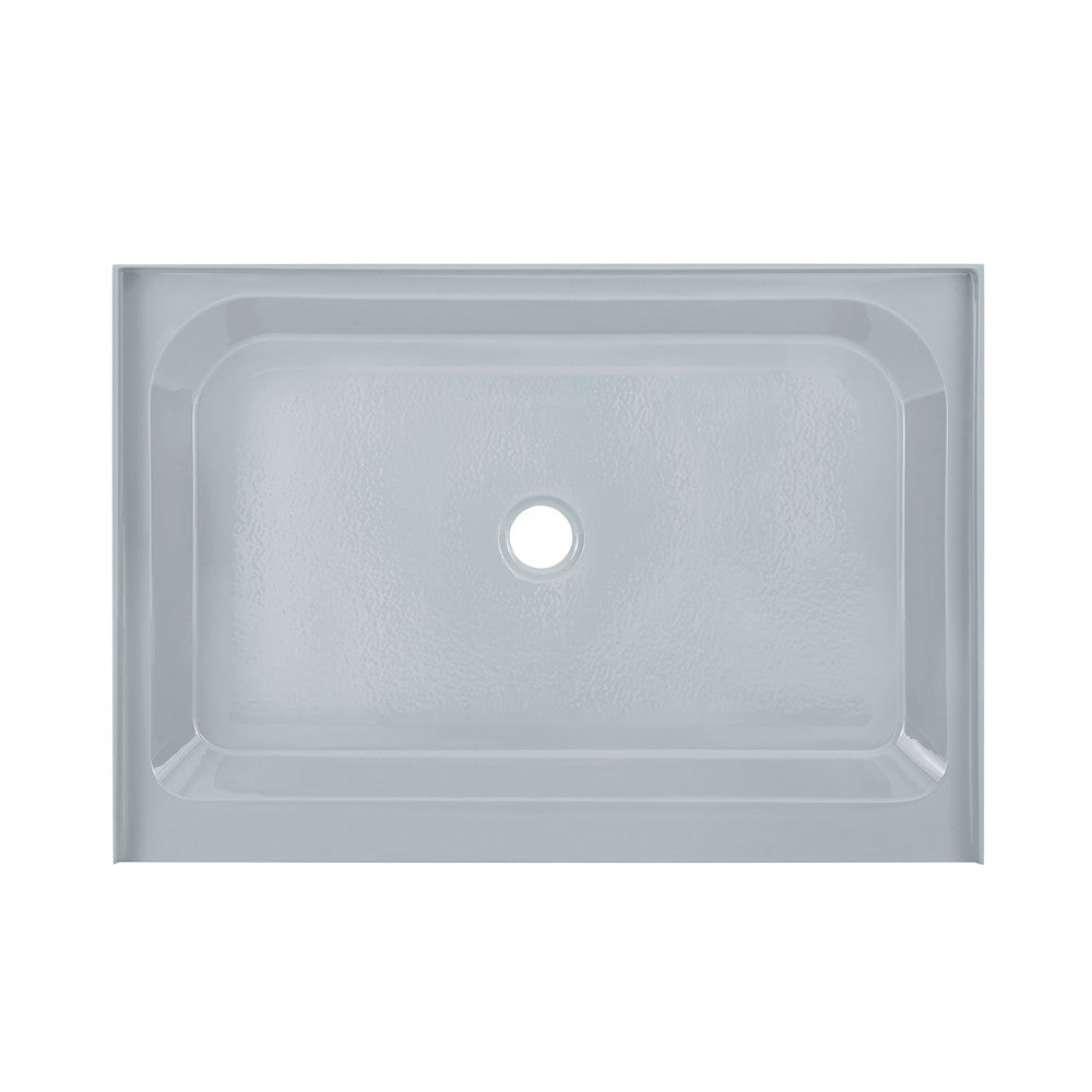 Voltaire 48" x 36" Single-Threshold, Center Drain, Shower Base in Gray