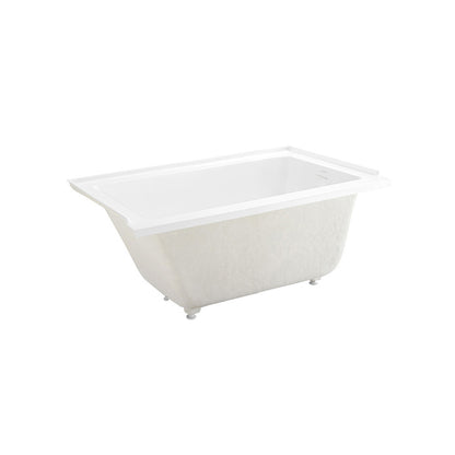 Voltaire 54 x 30 Right Drain Soaking Alcove Bathtub in Glossy White with Integrated Overflow, Drain Included
