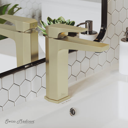 Voltaire Single Hole, Single-Handle, Bathroom Faucet in Brushed Gold
